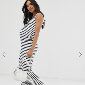Mamalicious maternity striped maxi dress - Sz XS